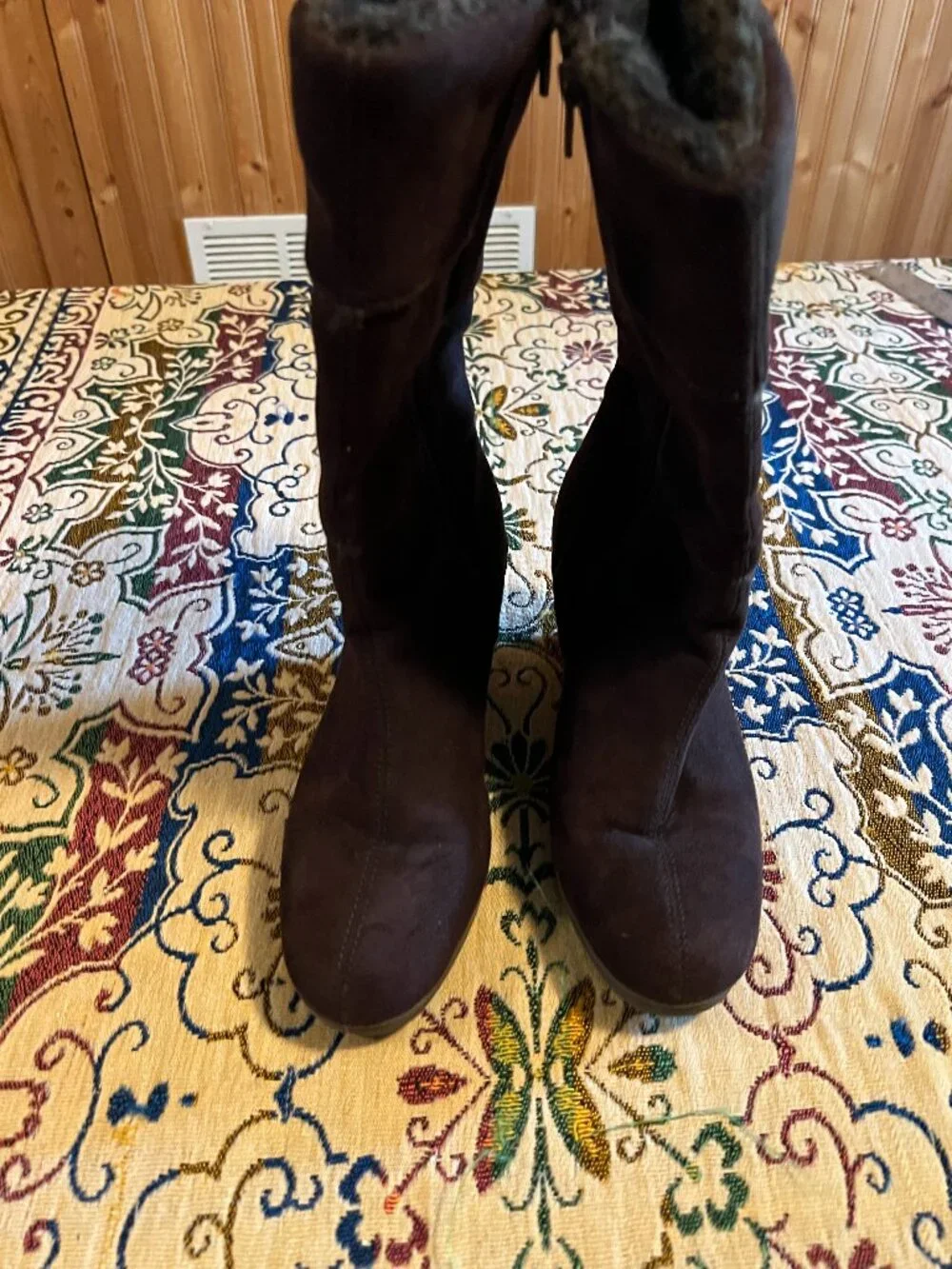 Decree Brown with Faux Fur Winter Boots Womens size 9.5